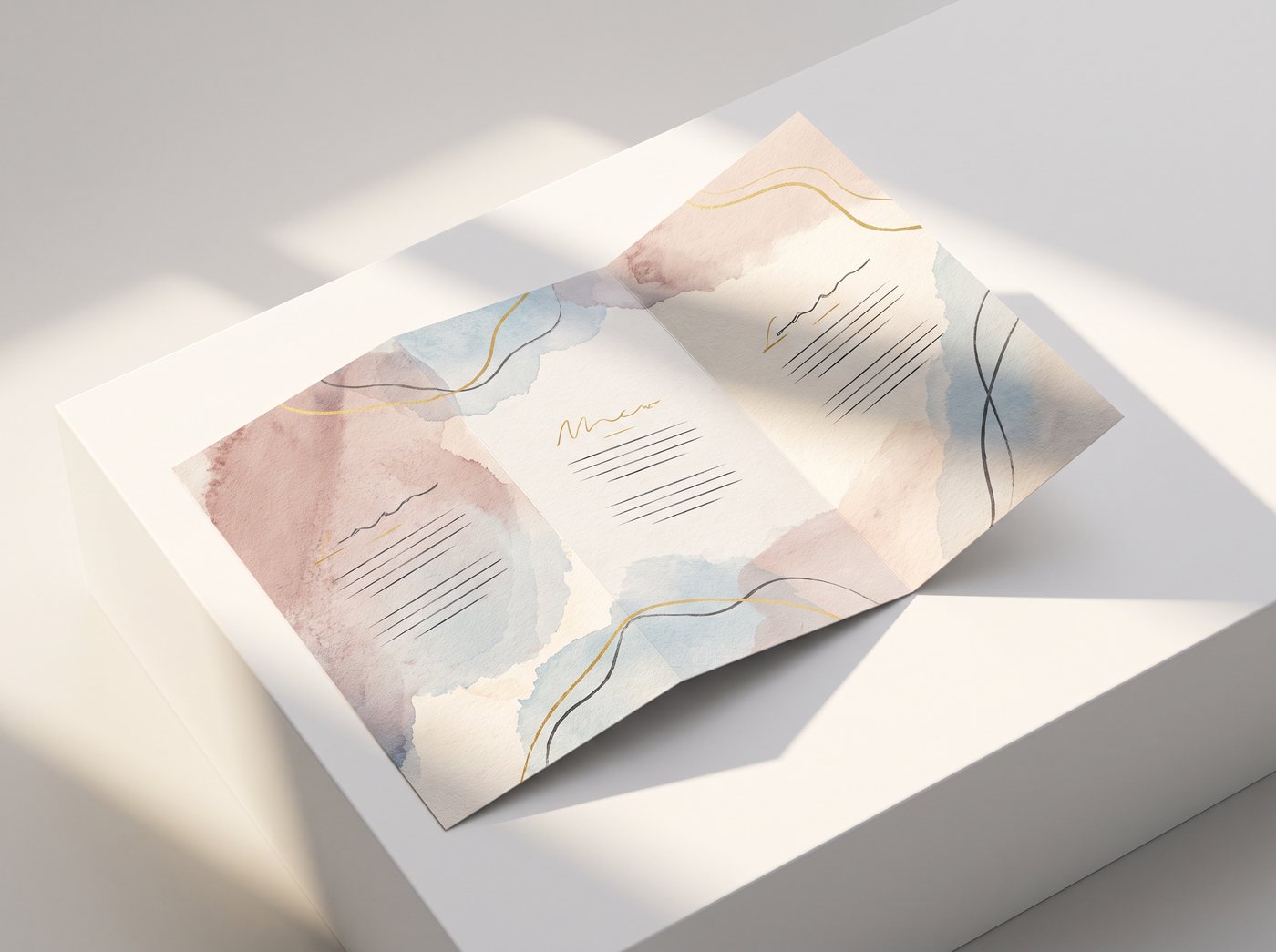 Tri-fold brochure design mockup